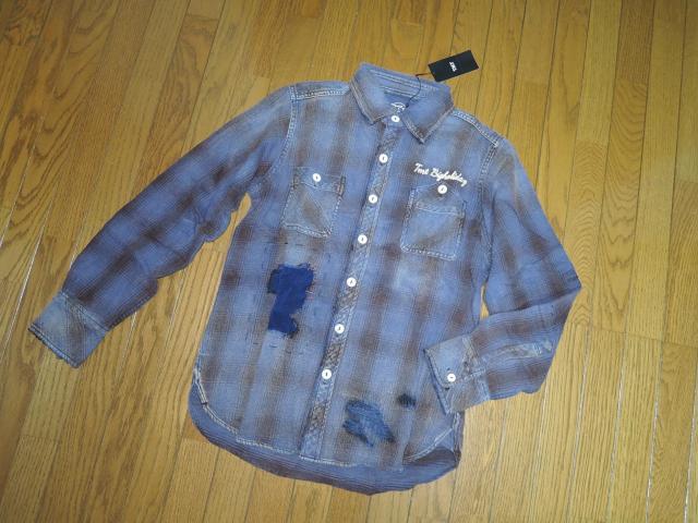 新品 TMT チェック ダメージ加工 ワークシャツ S 長袖 古着加工 ティーエムティー < ブランド 新品 TMT チェック ダメージ加工 ワークシャツ S 長袖 古着加工 ティーエムティー < ブランドの