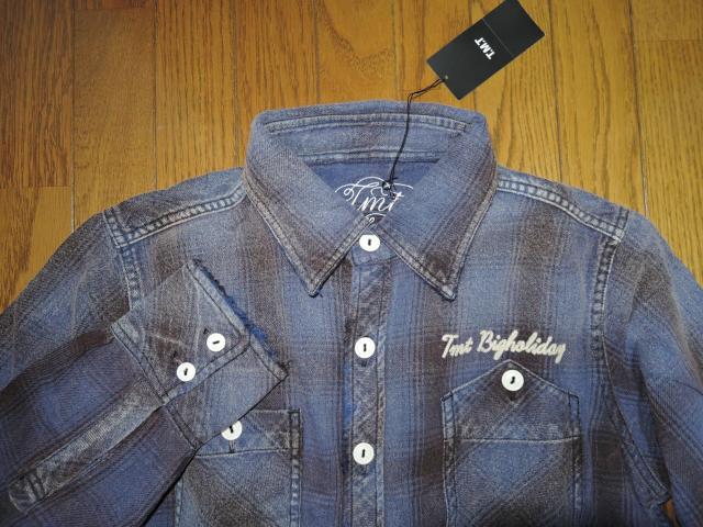 新品 TMT チェック ダメージ加工 ワークシャツ S 長袖 古着加工 ティーエムティー < ブランド 新品 TMT チェック ダメージ加工 ワークシャツ S 長袖 古着加工 ティーエムティー < ブランドの