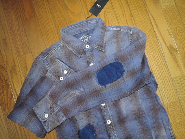新品 TMT チェック ダメージ加工 ワークシャツ S 長袖 古着加工 ティーエムティー < ブランド 新品 TMT チェック ダメージ加工 ワークシャツ S 長袖 古着加工 ティーエムティー < ブランドの