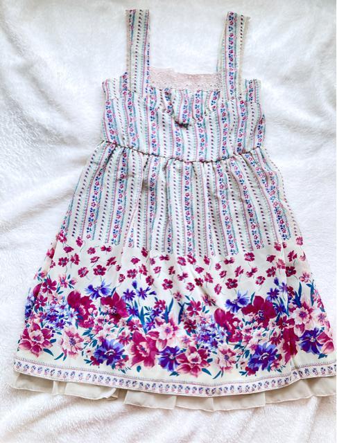 axes femme アクシーズファム 胸元レース レトロ 花柄 キャミワンピ M N2m < ブランド  axes femme アクシーズファム 胸元レース レトロ 花柄 キャミワンピ M N2m  < ブランドの