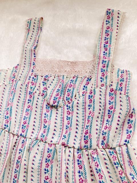 axes femme アクシーズファム 胸元レース レトロ 花柄 キャミワンピ M N2m < ブランド  axes femme アクシーズファム 胸元レース レトロ 花柄 キャミワンピ M N2m < ブランドの