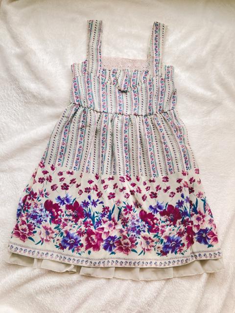 axes femme アクシーズファム 胸元レース レトロ 花柄 キャミワンピ M N2m < ブランド  axes femme アクシーズファム 胸元レース レトロ 花柄 キャミワンピ M N2m < ブランドの