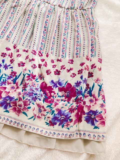 axes femme アクシーズファム 胸元レース レトロ 花柄 キャミワンピ M N2m < ブランド  axes femme アクシーズファム 胸元レース レトロ 花柄 キャミワンピ M N2m < ブランドの