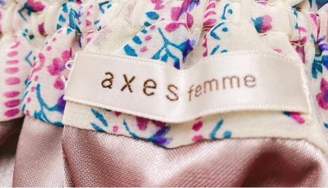 axes femme アクシーズファム 胸元レース レトロ 花柄 キャミワンピ M N2m < ブランド  axes femme アクシーズファム 胸元レース レトロ 花柄 キャミワンピ M N2m < ブランドの