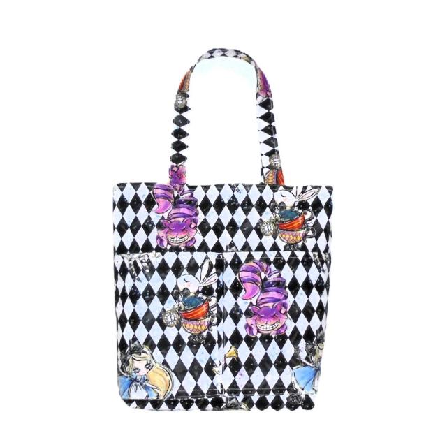 ◆くったりタイプ◆スクエアベーシックトートバッグ◆不思議の国のアリス◆外ポケA < 女性ファッション  ◆くったりタイプ◆スクエアベーシックトートバッグ◆不思議の国のアリス◆外ポケA  < 女性ファッションの