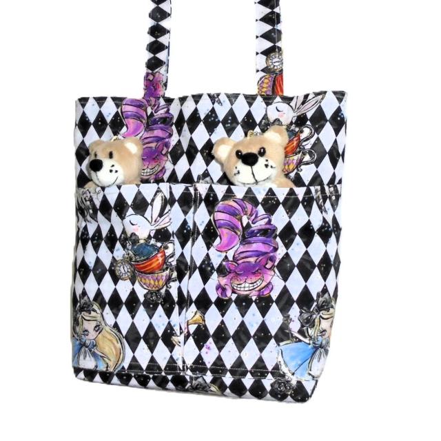 ◆くったりタイプ◆スクエアベーシックトートバッグ◆不思議の国のアリス◆外ポケA < 女性ファッション  ◆くったりタイプ◆スクエアベーシックトートバッグ◆不思議の国のアリス◆外ポケA < 女性ファッションの