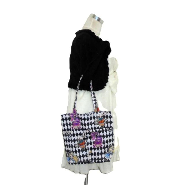 ◆くったりタイプ◆スクエアベーシックトートバッグ◆不思議の国のアリス◆外ポケA < 女性ファッション  ◆くったりタイプ◆スクエアベーシックトートバッグ◆不思議の国のアリス◆外ポケA < 女性ファッションの