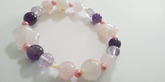 定形外無料*天使の羽カルセドニー・スーパーセブン・ローズクォーツ、・アメジスト*天然石ブレス < 女性アクセサリー/時計 定形外無料*天使の羽カルセドニー・スーパーセブン・ローズクォーツ、・アメジスト*天然石ブレス < 女性アクセサリー/時計の