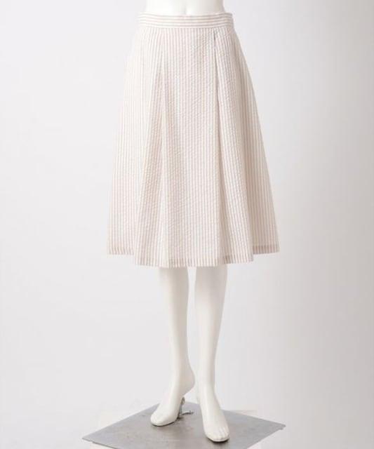 送料無料●定価14,040円●サッカーストライプスカート●ベージュ < ブランド  送料無料●定価14,040円●サッカーストライプスカート●ベージュ < ブランドの