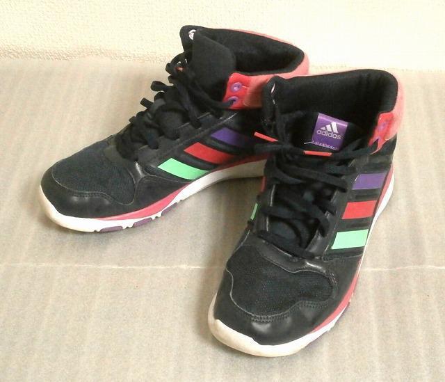 ◆アディダス adidas ハイカット スニーカー 中古品 ブラック サイズ25 < 女性ファッション  ◆アディダス adidas ハイカット スニーカー 中古品 ブラック サイズ25  < 女性ファッションの