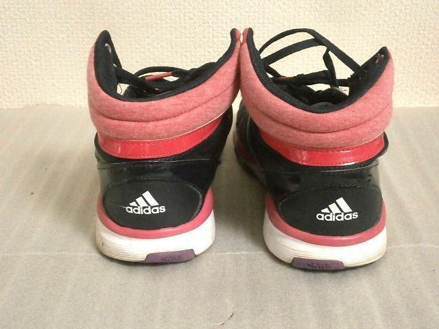 ◆アディダス adidas ハイカット スニーカー 中古品 ブラック サイズ25 < 女性ファッション  ◆アディダス adidas ハイカット スニーカー 中古品 ブラック サイズ25 < 女性ファッションの