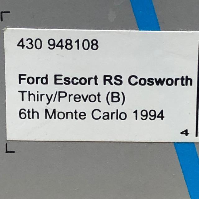 MINICHAMPS Ford Escot RS Cosworth Thiry/Prevot (B)6th Monte Carlo < ホビー  MINICHAMPS Ford Escot RS Cosworth Thiry/Prevot (B)6th Monte Carlo < ホビーの