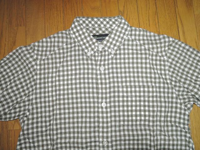BACK CHANNEL バックチャンネル 半袖 チェックシャツ M 緑系 麻リネン混 < ブランド BACK CHANNEL バックチャンネル 半袖 チェックシャツ M 緑系 麻リネン混 < ブランドの