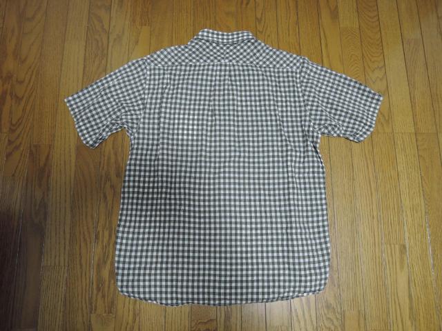 BACK CHANNEL バックチャンネル 半袖 チェックシャツ M 緑系 麻リネン混 < ブランド BACK CHANNEL バックチャンネル 半袖 チェックシャツ M 緑系 麻リネン混 < ブランドの