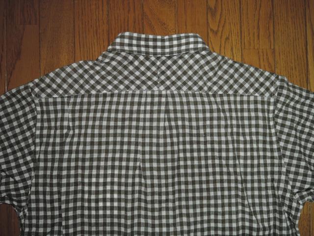 BACK CHANNEL バックチャンネル 半袖 チェックシャツ M 緑系 麻リネン混 < ブランド BACK CHANNEL バックチャンネル 半袖 チェックシャツ M 緑系 麻リネン混 < ブランドの