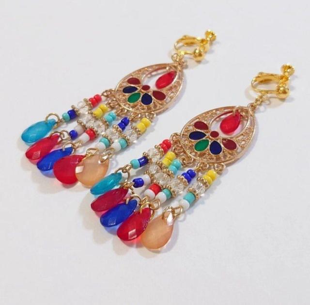 カラフルかわいいボヘミアンイヤリング・ピアス☆ ピアスアジアン    イヤリングアジアン   ウエスタンピアス  ヒッピー   < 女性アクセサリー/時計  カラフルかわいいボヘミアンイヤリング・ピアス☆ ピアスアジアン    イヤリングアジアン   ウエスタンピアス  ヒッピー   < 女性アクセサリー/時計の