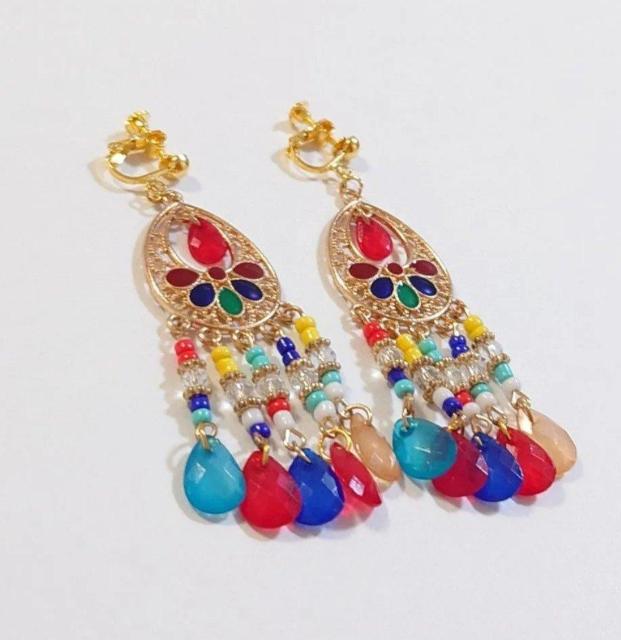 カラフルかわいいボヘミアンイヤリング・ピアス☆ ピアスアジアン    イヤリングアジアン   ウエスタンピアス  ヒッピー   < 女性アクセサリー/時計  カラフルかわいいボヘミアンイヤリング・ピアス☆ ピアスアジアン    イヤリングアジアン   ウエスタンピアス  ヒッピー   < 女性アクセサリー/時計の