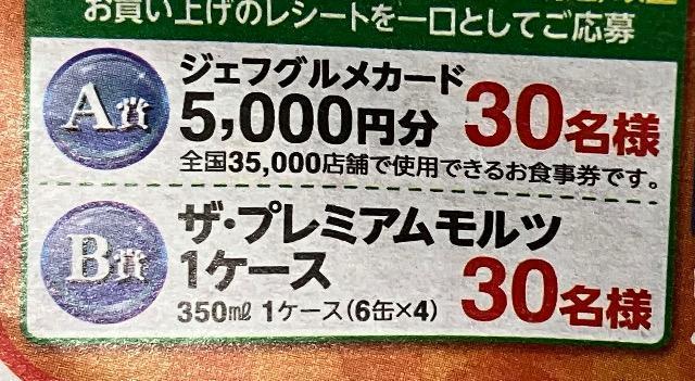 タイアップ☆ジェフグルメカード5000円/プレミアムモルツ/wハーゲンダッツ/300名様1口 < チケット/金券 タイアップ☆ジェフグルメカード5000円/プレミアムモルツ/wハーゲンダッツ/300名様1口 < チケット/金券の