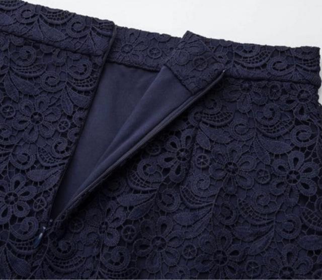 ユニクロ レーススカート タイトスカート ネイビー L < 女性ファッション ユニクロ レーススカート タイトスカート ネイビー L < 女性ファッションの