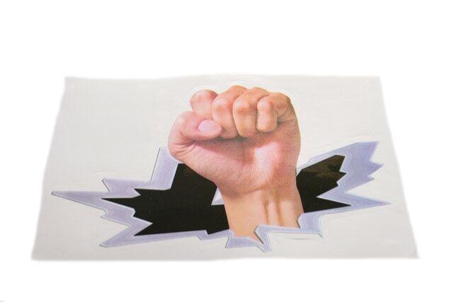 面白ステッカー グー 握りこぶしデザイン フェンダー < 自動車/バイク 面白ステッカー グー 握りこぶしデザイン フェンダー < 自動車/バイク