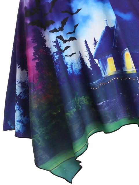 新品 大きいサイズ3L ゴシックハロウィンイレギュラーヘムドレスワンピース < 女性ファッション  新品 大きいサイズ3L ゴシックハロウィンイレギュラーヘムドレスワンピース < 女性ファッションの