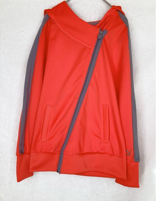 PUMA プーマ フード付 ジャージ パーカー 斜め ジップアップ M 2way N2m < ブランド PUMA プーマ フード付 ジャージ パーカー 斜め ジップアップ M 2way N2m < ブランドの