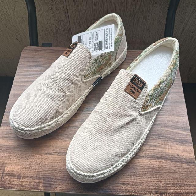 新品 26.5cm メンズ スリッポン ベージュ シューズ 靴 43 おしゃれ < 男性ファッション  新品 26.5cm メンズ スリッポン ベージュ シューズ 靴 43 おしゃれ  < 男性ファッションの