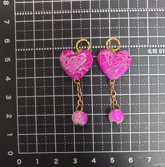 ハンドメイド♪使い方色々!ツインアクセサリーチャーム【パーツなし】マーブルハートFピンク < ペット/手芸/園芸 ハンドメイド♪使い方色々!ツインアクセサリーチャーム【パーツなし】マーブルハートFピンク < ペット/手芸/園芸の