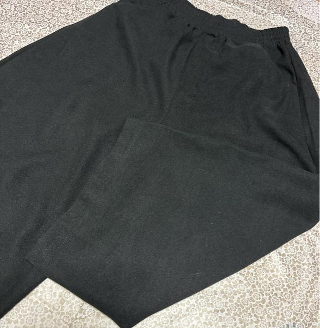 ワイドパンツ 九分丈 ガウチョパンツ ブラック 大きいサイズ < 女性ファッション ワイドパンツ 九分丈 ガウチョパンツ ブラック 大きいサイズ < 女性ファッションの