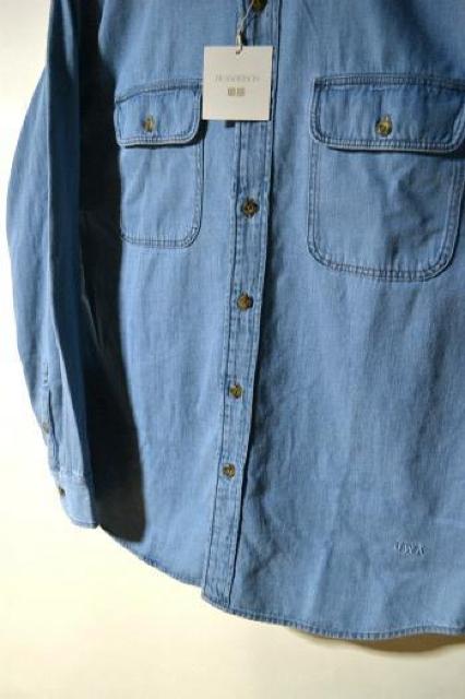 新品 UNIQLO and JW ANDERSON ユニクロ デニムシャツ 長袖 ブルー L メンズ カジュアル アメカジ 未使用 < ブランド 新品 UNIQLO and JW ANDERSON ユニクロ デニムシャツ 長袖 ブルー L メンズ カジュアル アメカジ 未使用 < ブランドの