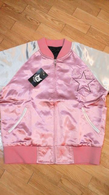 新品ヘルキャットパンクス【スカジャン】スカル刺繍pink×シルバー系【S】 < ブランド 新品ヘルキャットパンクス【スカジャン】スカル刺繍pink×シルバー系【S】 < ブランドの