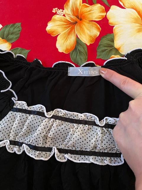 Xmiss☆ブラック×白ドットフリルトップス☆ < ブランド Xmiss☆ブラック×白ドットフリルトップス☆ < ブランドの