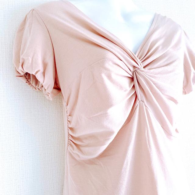 LagunamoonラグナムーンピンクギャザーミニワンピースVカット < ブランド LagunamoonラグナムーンピンクギャザーミニワンピースVカット < ブランドの