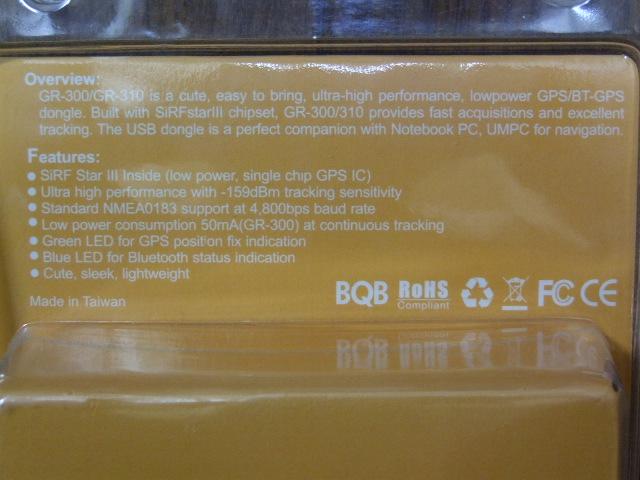 USB GPS/Bluetoothレシーバー(GR-310)未使用新品! < PC本体/周辺機器  USB GPS/Bluetoothレシーバー(GR-310)未使用新品! < PC本体/周辺機器の