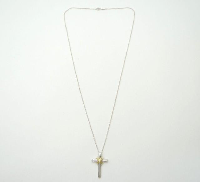 ティファニー シグネチャー クロス ネックレス ペンダント コンビ 750YG SV925<USED>【送料無料】 < ブランド ティファニー シグネチャー クロス ネックレス ペンダント コンビ 750YG SV925<USED>【送料無料】 < ブランドの