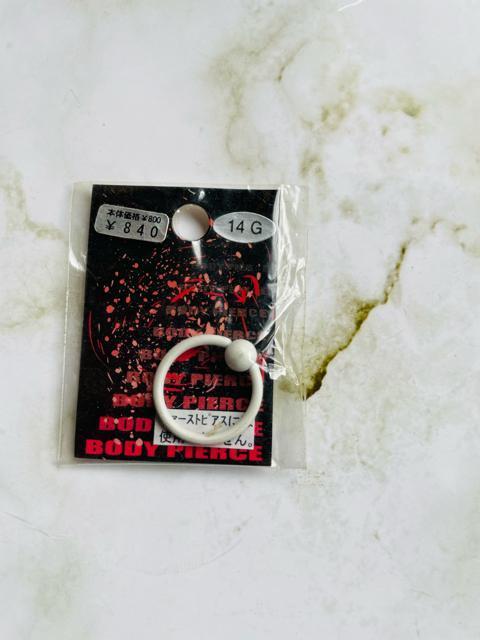 b283 リングピアス白 14G男女兼用 < 男性アクセサリー/時計  b283 リングピアス白 14G男女兼用  < 男性アクセサリー/時計の