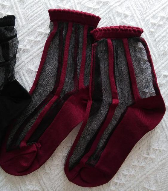 15~19cm★おしゃれなシアーソックス2足セット★新品★送料無料 < キッズ/ベビー  15~19cm★おしゃれなシアーソックス2足セット★新品★送料無料 < キッズ/ベビーの