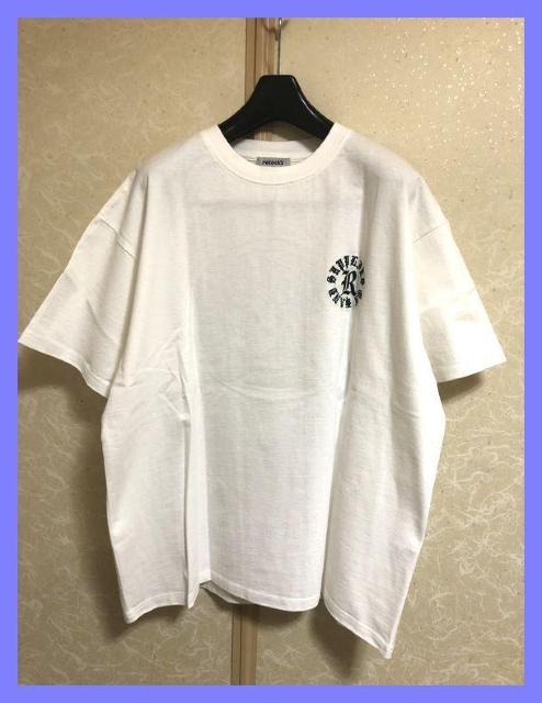 ☆モノマート☆ビッグワッペンロゴオーバーサイズユニセックスTシャツ白M☆ < 男性ファッション  ☆モノマート☆ビッグワッペンロゴオーバーサイズユニセックスTシャツ白M☆ < 男性ファッションの