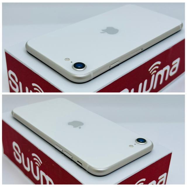 C 100% iPhone SE3 64 GB SIM�t���[ �z���C�g �{�� �� �Ɠd/AV�� 