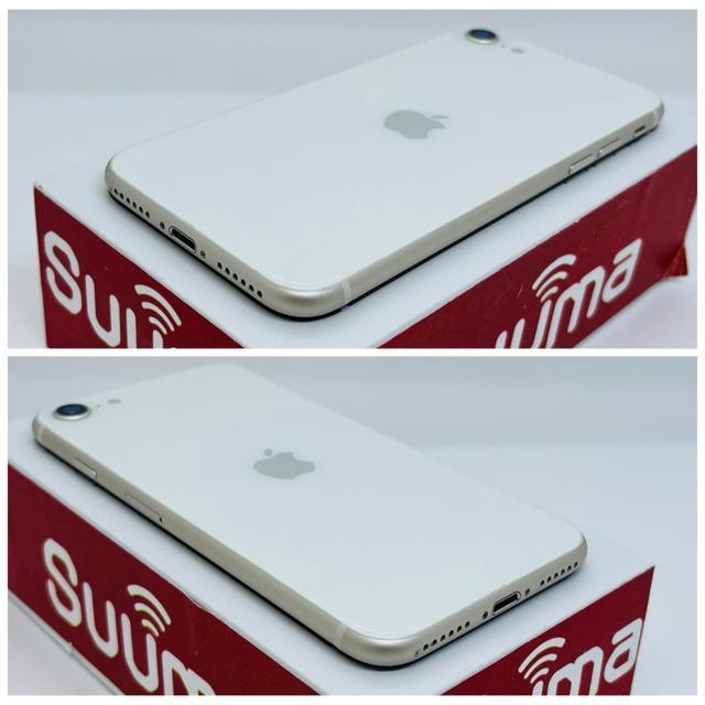 C 100% iPhone SE3 64 GB SIM�t���[ �z���C�g �{�� �� �Ɠd/AV�� 