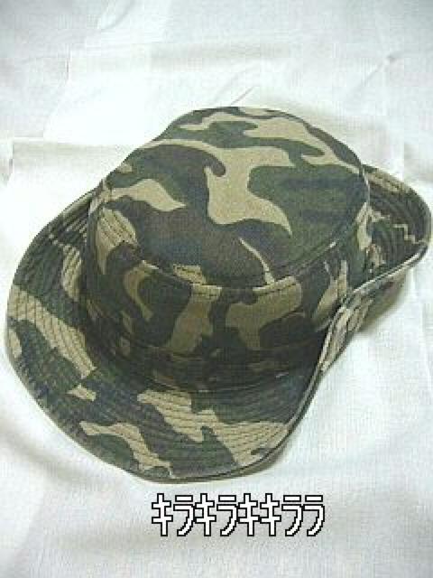 《New》ミリタリー★Away*カモフラ(迷彩)柄・テンガロン風ハット < 男性ファッション  《New》ミリタリー★Away*カモフラ(迷彩)柄・テンガロン風ハット  < 男性ファッションの