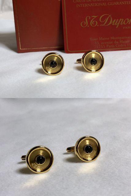 正規美 S.T.Dupont デュポン ブラックストーン×ロゴ オーバルカフス カフリンクス 付属有 クラシックラグジュアリー < 男性ファッション  正規美 S.T.Dupont デュポン ブラックストーン×ロゴ オーバルカフス カフリンクス 付属有 クラシックラグジュアリー < 男性ファッションの