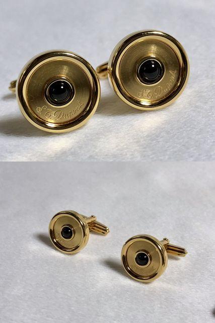 正規美 S.T.Dupont デュポン ブラックストーン×ロゴ オーバルカフス カフリンクス 付属有 クラシックラグジュアリー < 男性ファッション  正規美 S.T.Dupont デュポン ブラックストーン×ロゴ オーバルカフス カフリンクス 付属有 クラシックラグジュアリー < 男性ファッションの