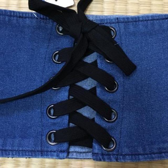 GU・レースアップデニム風コルセットベルト < ブランド GU・レースアップデニム風コルセットベルト < ブランドの