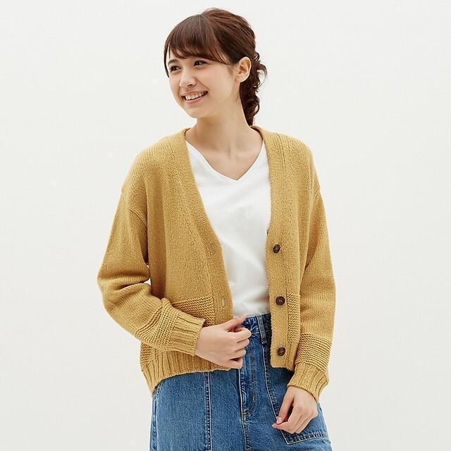 GUオーバーサイズローゲージカーディガン 大型店限定 Mサイズ イエロー YELLOW < ブランド  GUオーバーサイズローゲージカーディガン 大型店限定 Mサイズ イエロー YELLOW < ブランドの