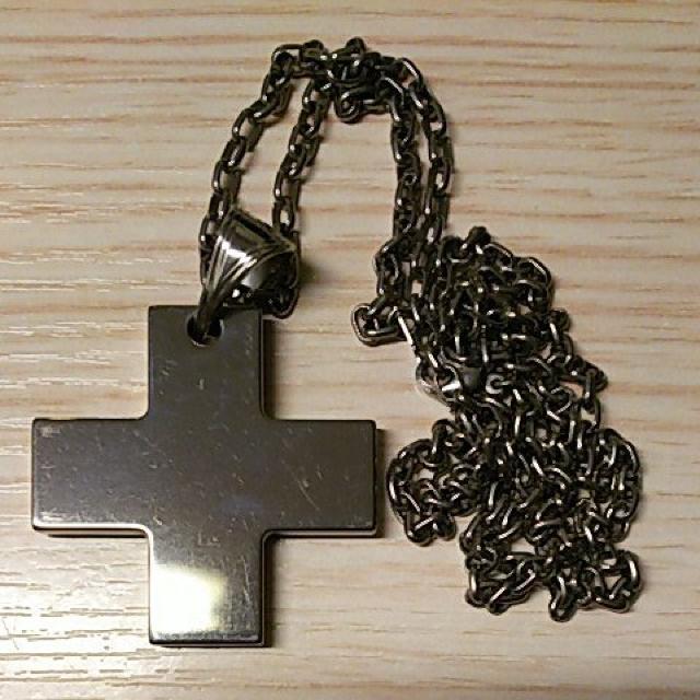 大迫力! ペンダント極厚5mm チタン製十字架クロスネックレスペ < 男性アクセサリー/時計  大迫力! ペンダント極厚5mm チタン製十字架クロスネックレスペ < 男性アクセサリー/時計の