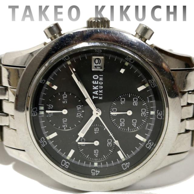 良品 タケオキクチ【クロノグラフ】TK メンズ腕時計 < ブランド  良品 タケオキクチ【クロノグラフ】TK メンズ腕時計  < ブランドの