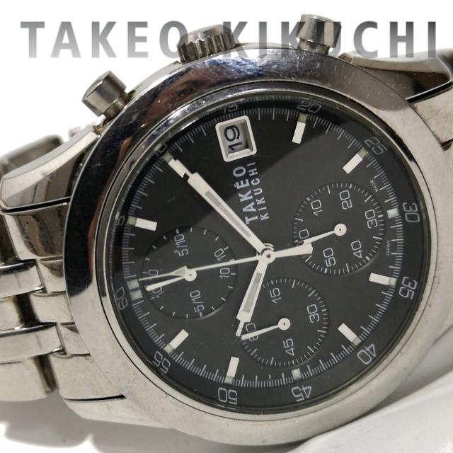 良品 タケオキクチ【クロノグラフ】TK メンズ腕時計 < ブランド  良品 タケオキクチ【クロノグラフ】TK メンズ腕時計 < ブランドの