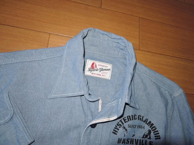 ヒステリックグラマー HYSTERIC GLAMOUR デニム シャツ S 赤耳 < ブランド  ヒステリックグラマー HYSTERIC GLAMOUR デニム シャツ S 赤耳 < ブランドの