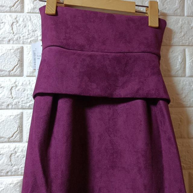 swing by★新品★バックスキン調ラップ風ロンスカ/バーガンディ < 女性ファッション  swing by★新品★バックスキン調ラップ風ロンスカ/バーガンディ < 女性ファッションの